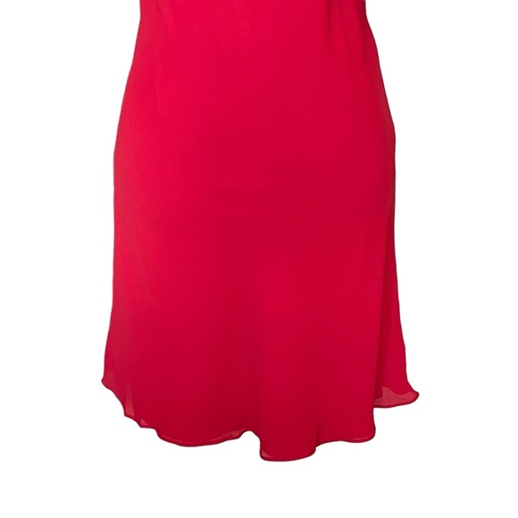 Vintage Jessica McClintock Gunne Sax Red Cami Dress Women’s Size 11/12 Chiffon - Picture 3 of 9